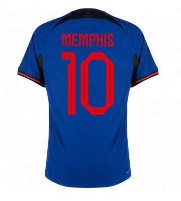 Holland Memphis Depay #10 Replika Udebanetrøje VM 2022 Kortærmet